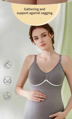 Maternity Breastfeeding Bra Tank Tops Women Comfortable Pressure Reducing Adjustable Shoulder Straps Anti Sagging Pregnant Bra