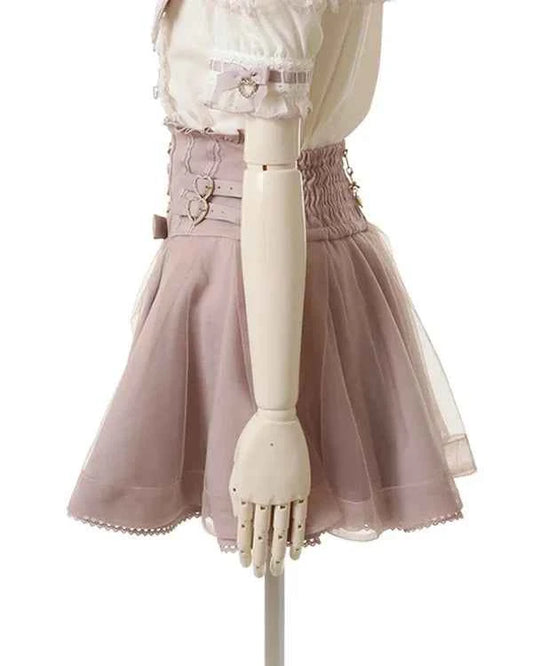 Japanese Liz New Spring Lace Edge Leather Ring High Waist Pleated Skirt Ribbon Bow Short Plaid Skirts Big Bow Lolita Blouses