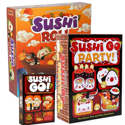 1 Box Sushi Go Family Gathering Board Game Card,Fun Card Game Party Interactive Card Game Creative Small Gift Holiday Accessory SS69