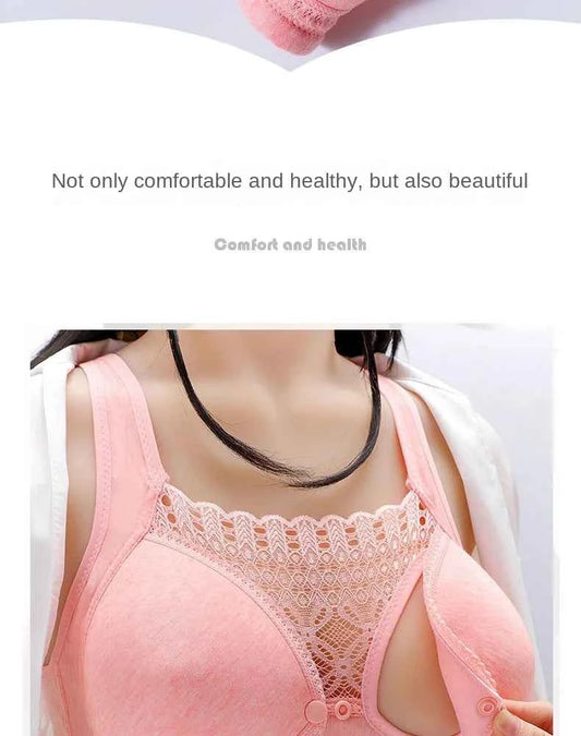 2025 Open front non-underwire maternity bra folding anti-sagging Breastfeeding underwear during pregnancy