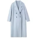 SENTUBILA Women's 100% Wool Long Wrap Coat with Belted Waist