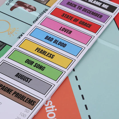 Taylor's Monopoly Board Game Fun Party Family Interactive Chess Games Swiftopoly Board Game Adults Fans Interactive Board Game SS69