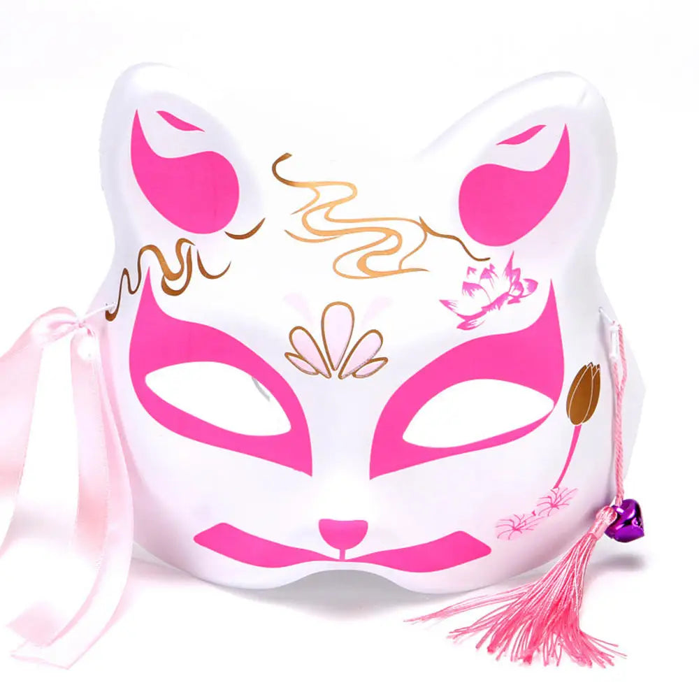 Exaggerated Rabbit Ear Mask - Black & White PVC Costume Accessory