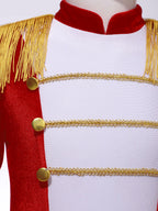 Inlzdz Women's Sequin Tassel Ringmaster Leotard Dress