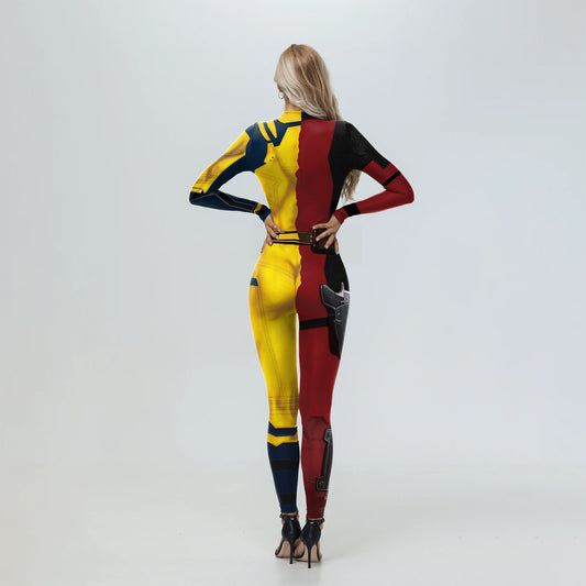 Wolverine Superhero Cosplay Jumpsuit 3D Printed Spandex Bodysuit Unisex