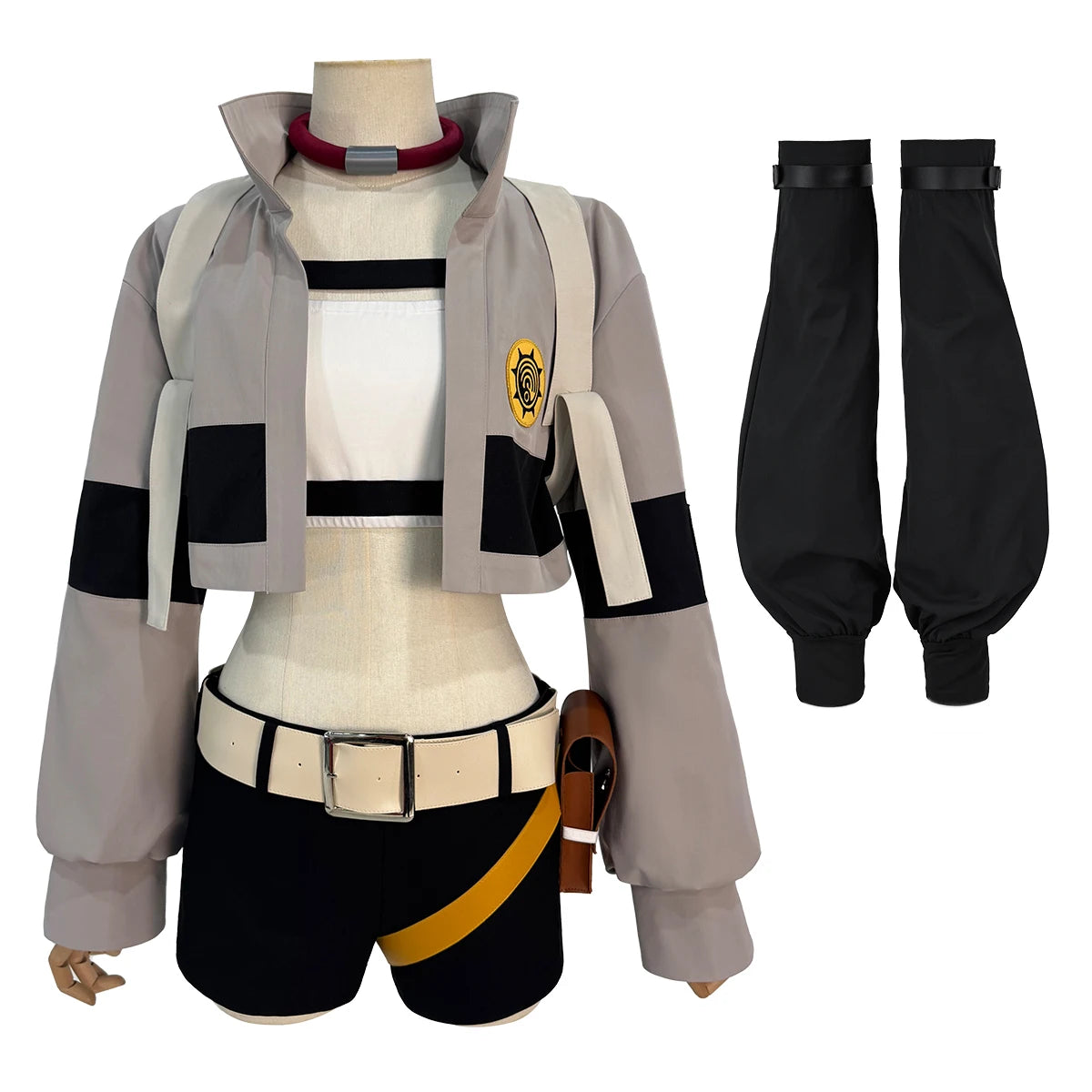 HOLOUN Riyo Cosplay Costume Set - Anime Embroidered Vest, Jacket and Shorts