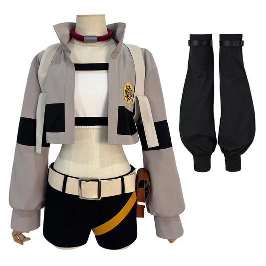 HOLOUN Riyo Cosplay Costume Set - Anime Embroidered Vest, Jacket and Shorts