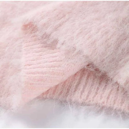 Warm Printed High Collar Knit Cardigans Women Contrast Jacquard Zipper Full Sleeve Pocket Sweater 2026 Spring Lady Chic Knitwear