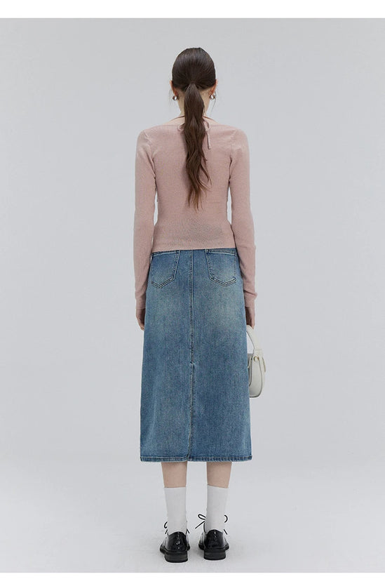 EGGKA Autumn One-shoulder Halter Neck Knitted Tops Women Slim Designer T-Shirts Slash Neck Long Sleeve Tops Korean Fashion Tees - SS69