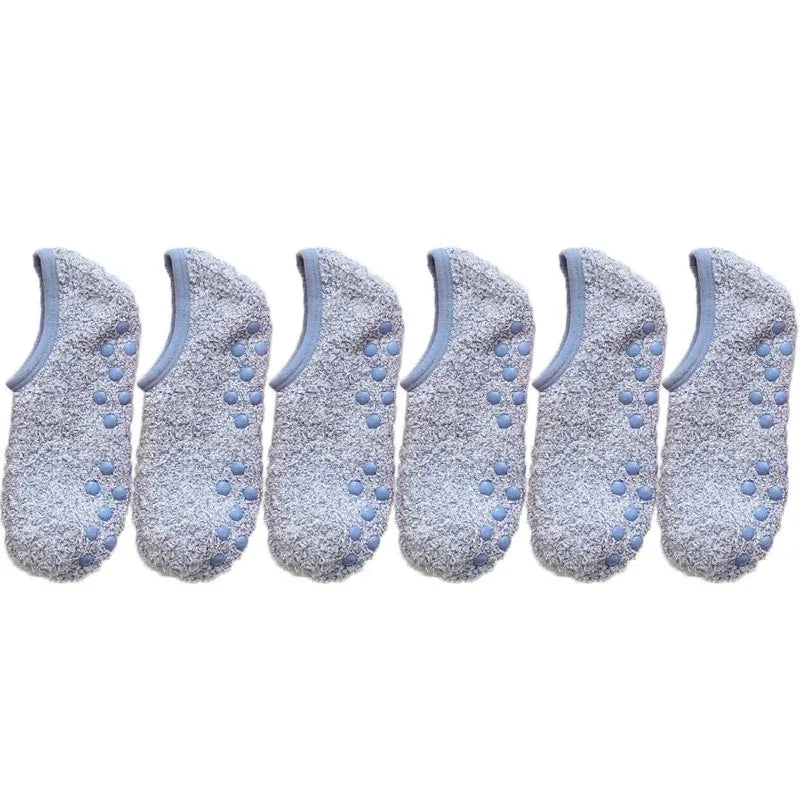 Women's Thick Plush Socks - Winter Warm Coral Fleece Sleep Slippers