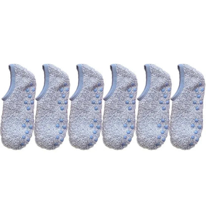 1/3Pairs Thickened Plush Socks Women Winter Warm Coral Fleece Sox Sleeping Slippers Silicone Non-slipInvisible Short Boat Socks