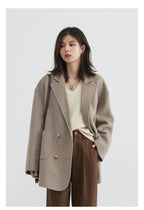CHIC VEN Women's Wool Blend Double-Breasted Coat
