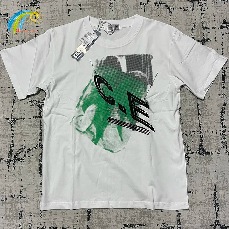 2023 New Fluorescent Green Vintage Washed Batik Cav Empt C.E T-Shirt Men Women 100% Cotton Mobile Phone Printing Cavempt Tee SS69 32.69 5 / S