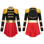 Inlzdz Women's Sequin Tassel Ringmaster Leotard Dress
