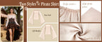 Women's Renaissance Pirate Costume Set with Skirt and Corset