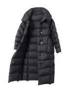 Maomaokong Super Thick 400g Filling White Duck Down Female Winter Women's Over-the-Knee Puffer Coat Luxury Down Jacket Warm