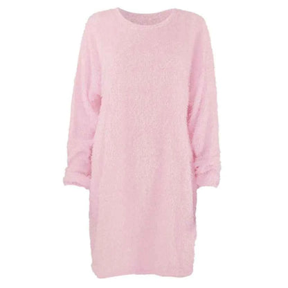 Women Winter Sweater Knit Crewneck Warm Long Sleeve Casual Sweatshirts Dress Elegant Women'S Dresses For Party Vestidos Mujer