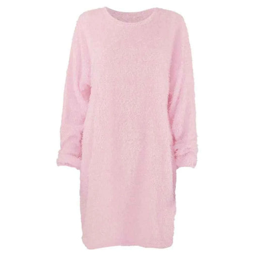 Women Winter Sweater Knit Crewneck Warm Long Sleeve Casual Sweatshirts Dress Elegant Women'S Dresses For Party Vestidos Mujer