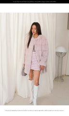 HDHOHR 2025 New 100% Real Mink Fur Coat Women Fashion Essential Natural Mink Fur Jackets Warm Royel Blue Winter Fur Coat