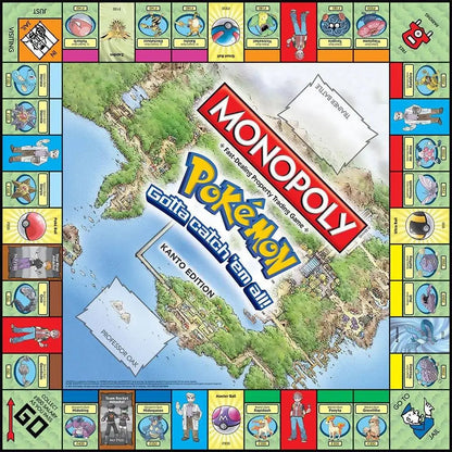 Pokemon MONOPOLY board game Johto and Kanto Edition English English Version Family Party Game Toy Children's Gift SS69