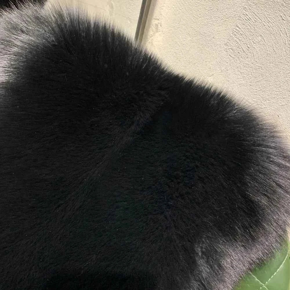 Real Fox Fur Coat for Women, Long Jacket, Warm Cloth, Natural Fur, Ladies, Winter, 22-06