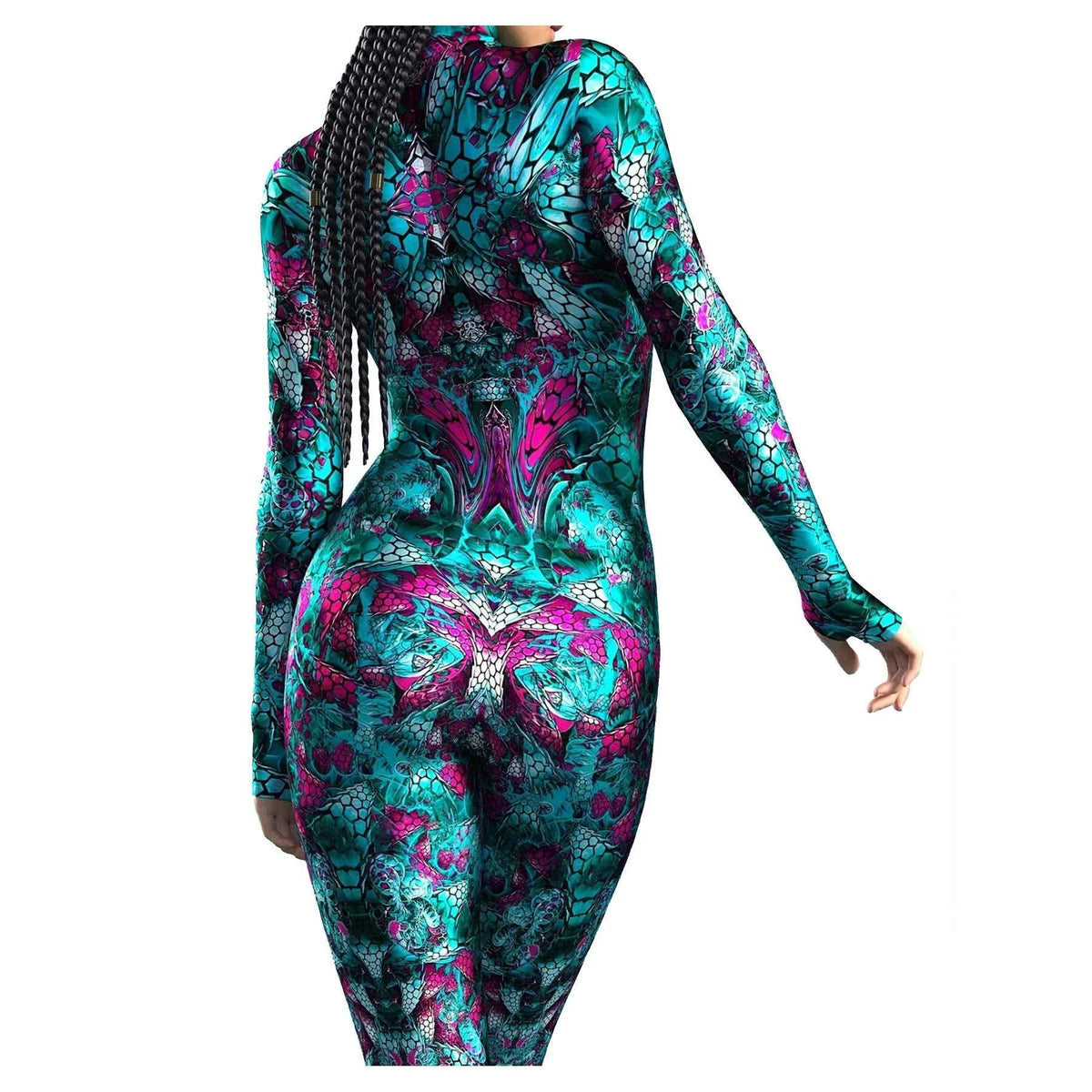 Adult Kids Halloween Zentai Bodysuit Cosplay Costume Party Female Girls Woman 3D Printed Catsuit Fish Scales Jumpsuit