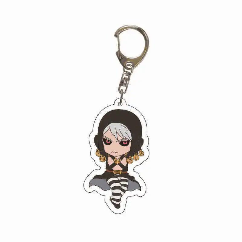 Anime Jojos Bizarre Adventure Keychains Cartoon Figure Acrylic Key Ring Kujo Jotaro Ghirga Narancia Bruno Key Chain Fans Gifts