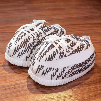 Women's/Men Winter Cotton Shoes Cute Cartoon Animal Warm Home Plush Shoes Woman Male Foam Sneakers Bread Fat Slippers Gift