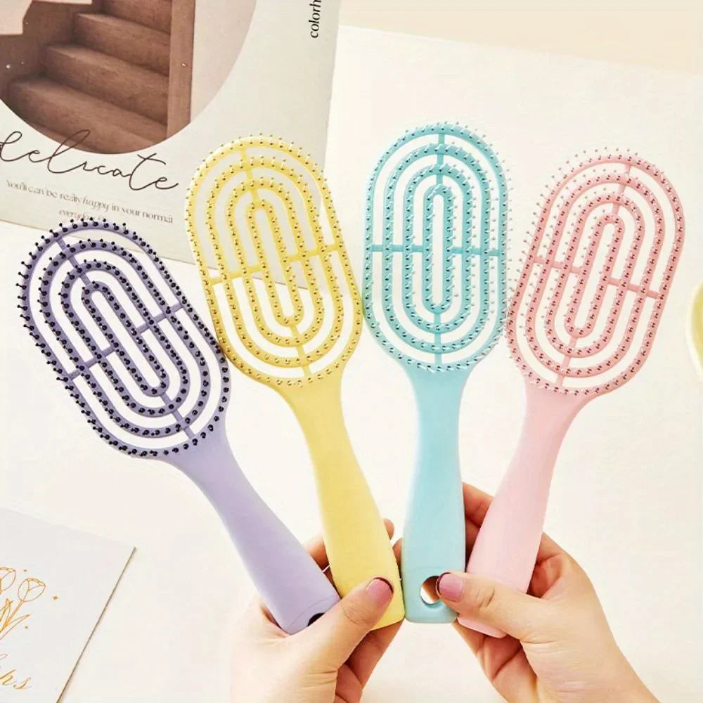 Tangled Hollow Out Massage Comb Detangling Hair Brush Wet Curly Brushes Girl Women Hairs Styling Tools Hair Care Accessories SS69