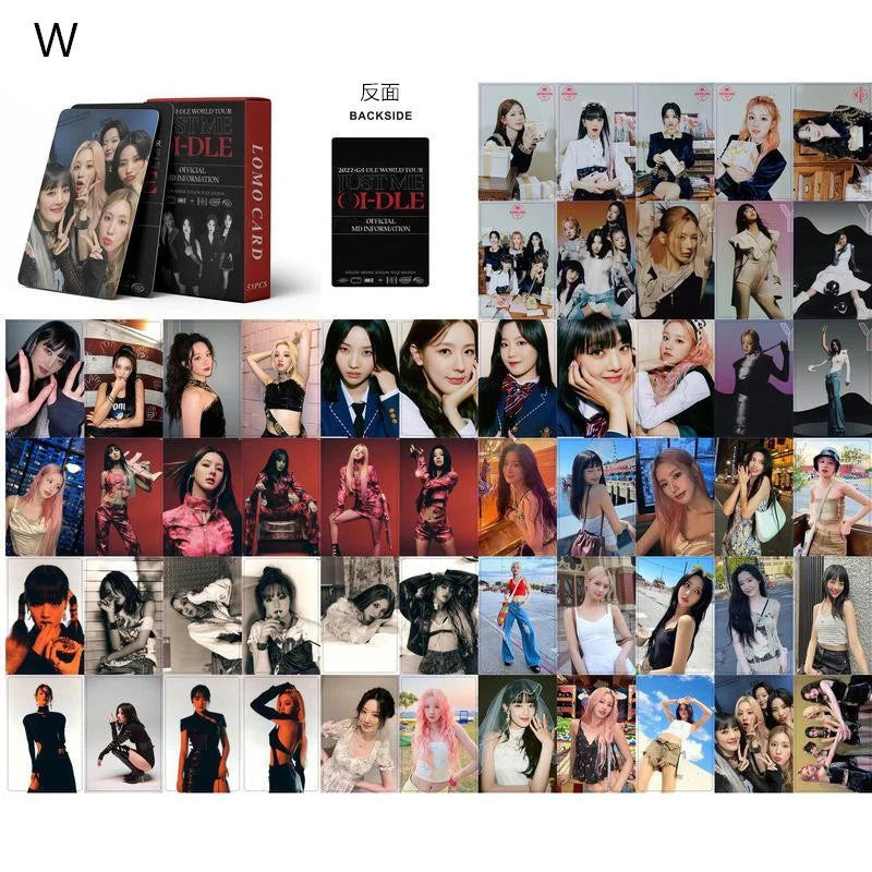 KPOP 55cards/set (G) I-DLE Album Card I FEEL Album GIDLE Ye Shuhua MINNIE Printed Photo Card LOMO Card Gift For Girls Collection SS69