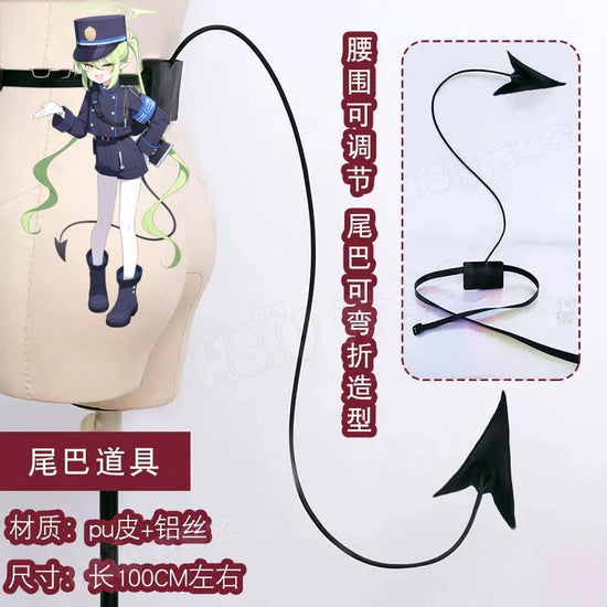 Game Blue Archive Tachibana Nozomi Cosplay Costume Wig Shoes Hikari Cosplay Highlander Railroad Academy Role Play Uniform Prop SS69 27.69 Nozomi tail / one size