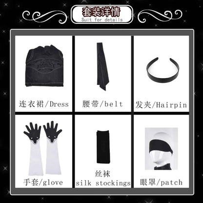 Nier Automata Cosplay Costume Yorha 2B sexy Outfit Games Suit Women Role Play Costumes Girls Hallo ween Party  Dress