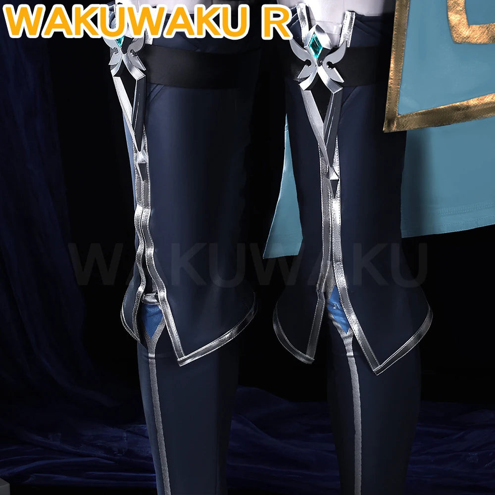 【Ready For Ship】Lohen Cosplay Costume Game Genshin Impact【S-2XL】WakuWaku-R Men Lohen Knights of Favonius Wig Plus Size