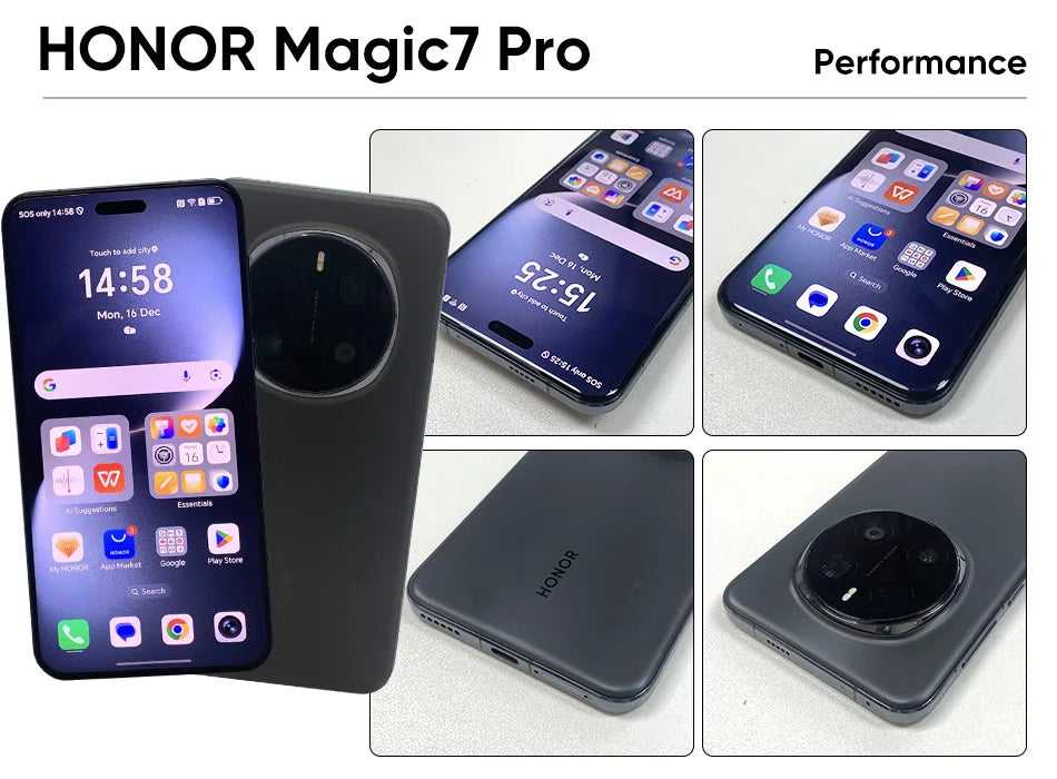 HONOR Magic7 Pro Global Version 5G AI Smartphone Snapdragon 8 Elite 6.8''120Hz OLED Screen 200MP Cameras 100W Charge Magic 7 Pro SS69