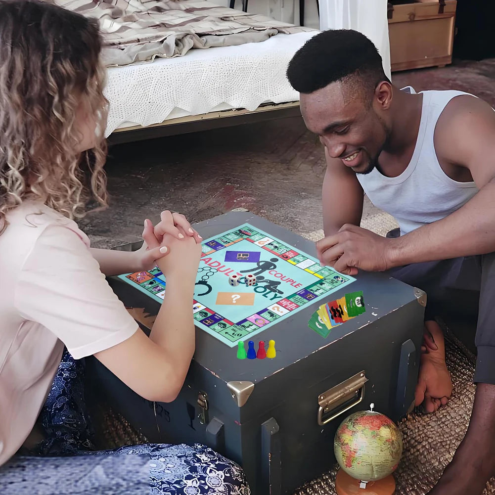 Adultopoly Board Game Couple Board Game Interactive Relationship Card Game Portable Couple Game Valentines Gifts for Him Her SS69