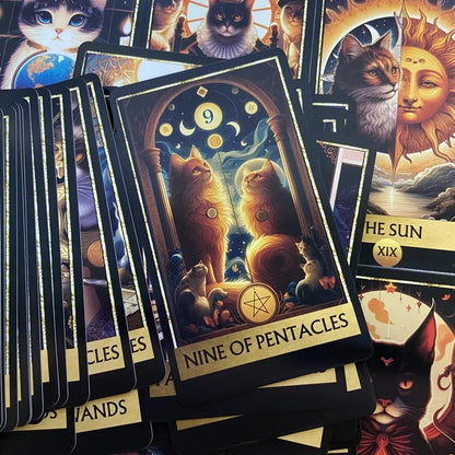 Cat tarot cards A 78-Card Deck Tarot Oracle Cards For Beginners Learning Fortune Telling Game Divination Tools For All Skill SS69