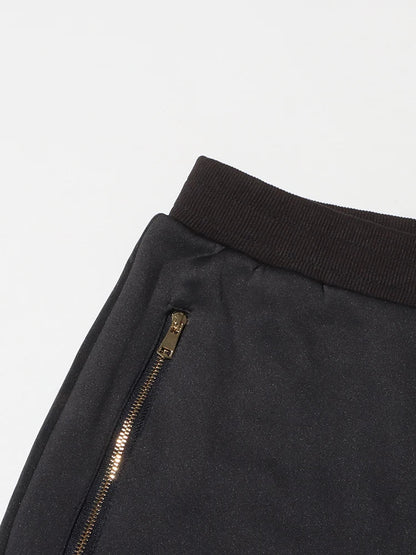 Solid Patchwork Diamonds Designer Wide Leg Pants For Women High Waist Patchwork Pockets Hollow Out Chic Pant Female SS69