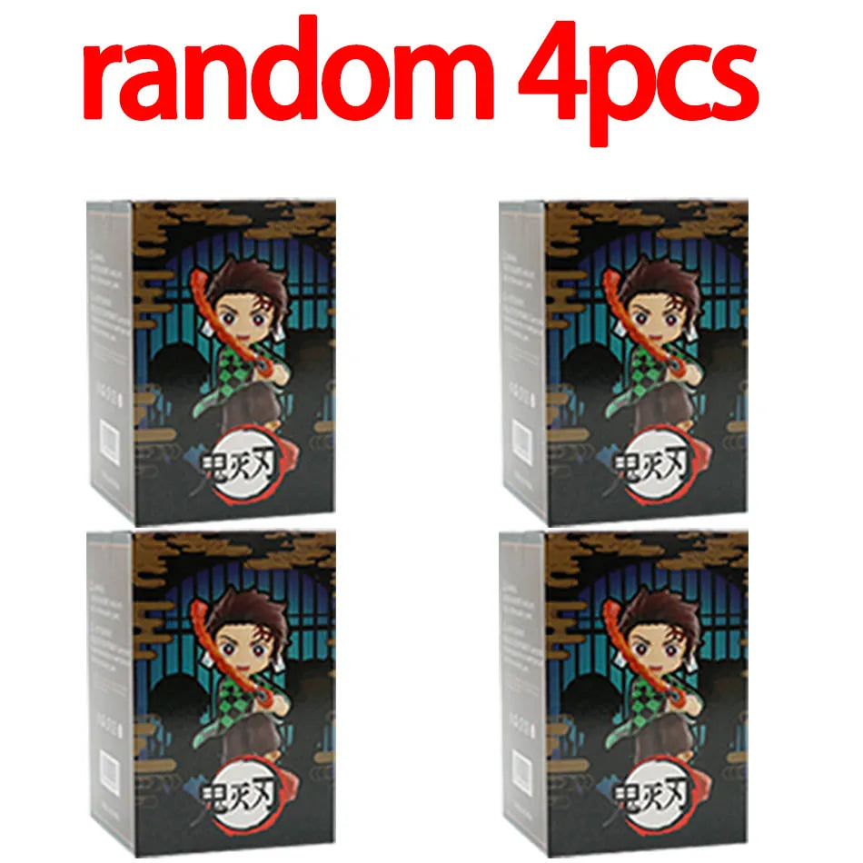 1-12pcs Anime Demon Slayer Blind Box Figure Toys Kimetsu No Yaiba Battle Series Guess Bag Mystery Doll Christmas Birthday Gift