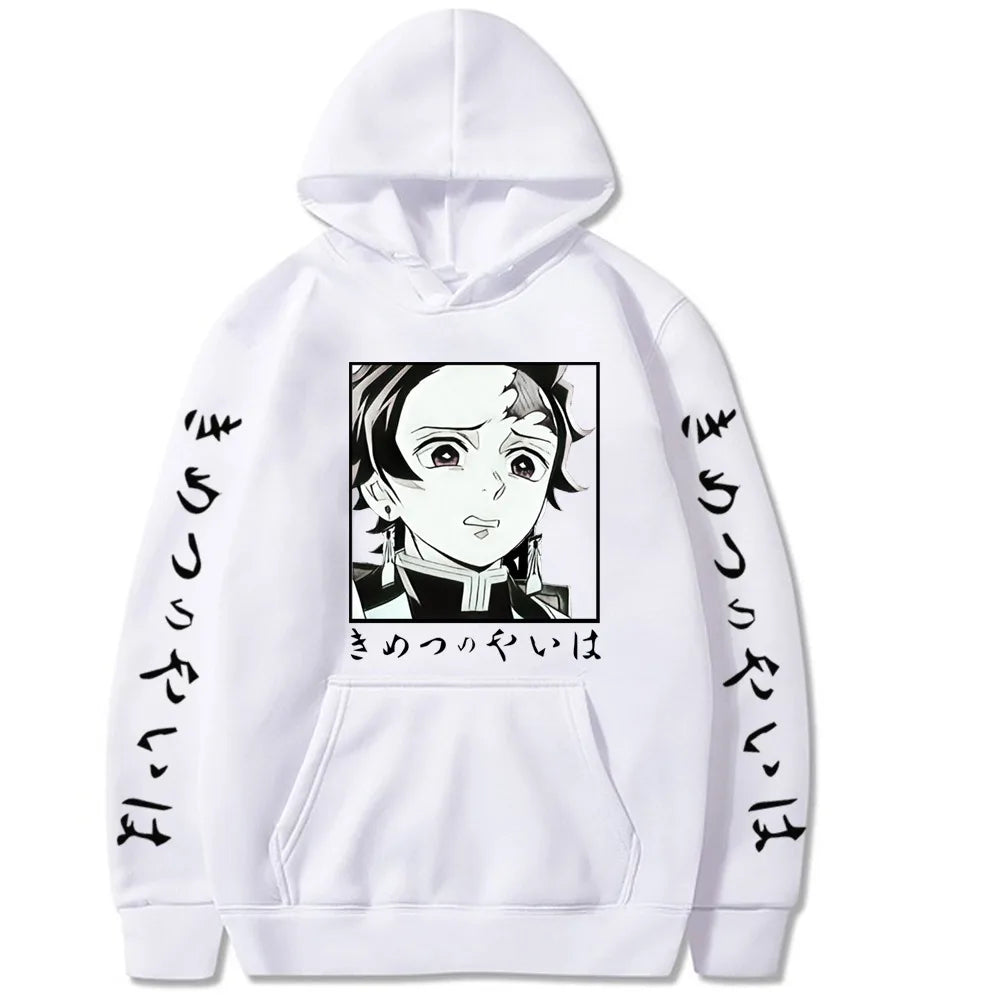 Harajuku Demon Slayer Plus Size Hoodie Kamado Nezuko Graphic Print Women Sweatshirts Long Sleeve Fashion Female Streetwear SS69 21.69 white7 / XL