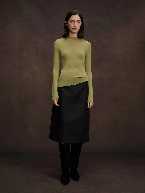 DUSHU Seamless Half-high Collar Pure Wool Pullovers Women Plus Size Autumn Winter Bottoming Sweater Solid Soft Breathable Tops