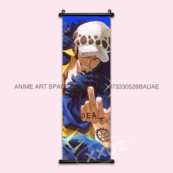 ONE PIECE Hanging Painting Japanese Anime Home Decor Wall Art Luffy Scrolls Pictures Passion Straw Hat Pirates Warm Blood Comics SS69 17.69 hzw26-19 / CHINA / 25x75cm(10x30inch)