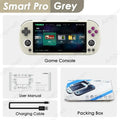 Trimui Smart Pro Handheld Game Console 4.96''IPS Screen Linux System Joystick RGB Lighting Smartpro Retro Video Game Player Gift SS69 132.69 Retro Grey / 256G(13K Games)