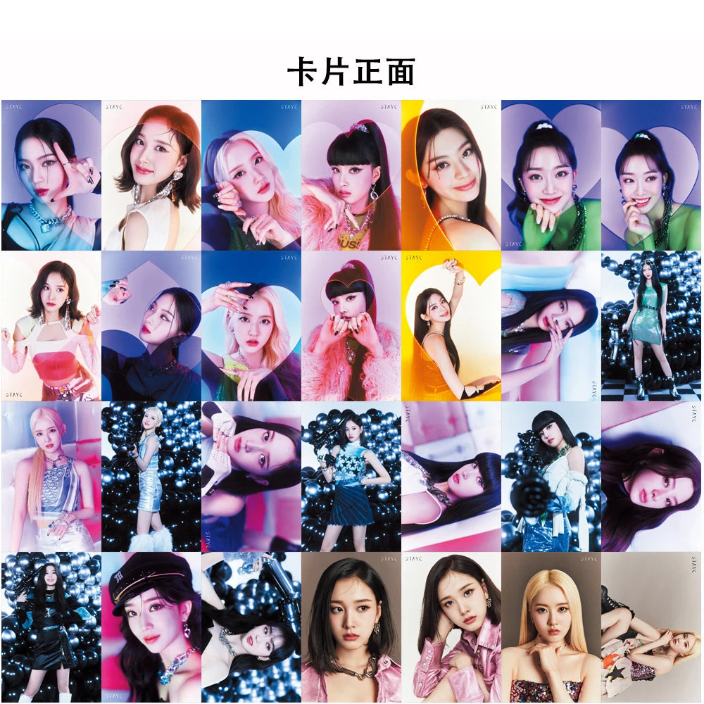 50 Cards / Set Stayc New Album Laser Card Lomo Card Girl Group Print Photo Card Beautiful Photo Fan Girl Gift Small Card Kpop SS69
