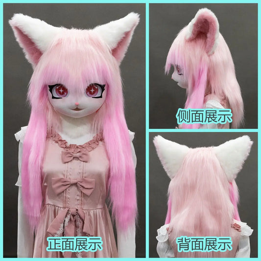 Daliclown Unisex Animal Kigurumi Fursuit Costume with Head Mask and Paws