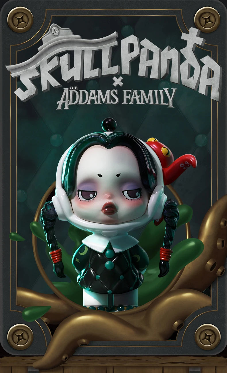 POP MART SKULLPANDA Addams Family Series Blind Box Mystery Box Guess Bag Toys Doll Cute Anime Figure Desktop Ornaments