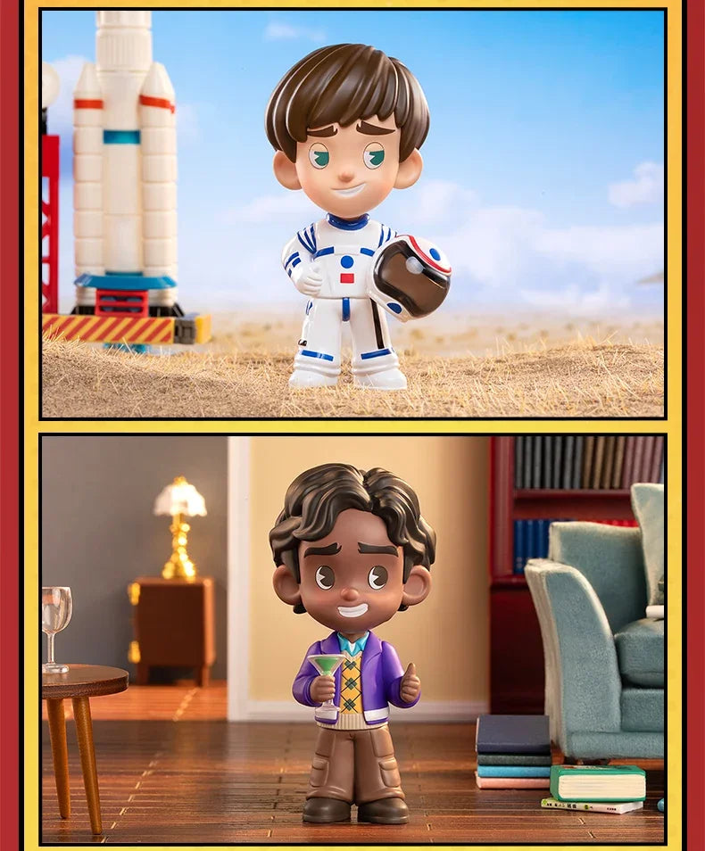 POP MART The Big Bang Theory Action Figures Toys TBBT Sheldon Penny Amy Leonard Howard Rajesh Bernadette Figure Dolls Kids Gifts SS69