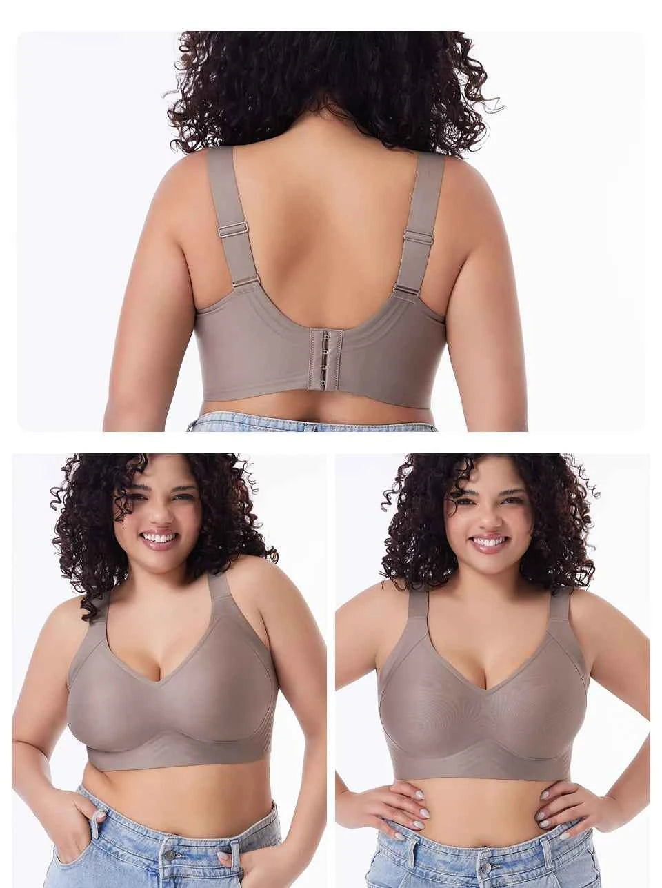 FallSweet Push UP Bra for Women Seamless Plus Size Bras Thin Cup Wireless Bralette Sexy Brassiere Femme M-6XL