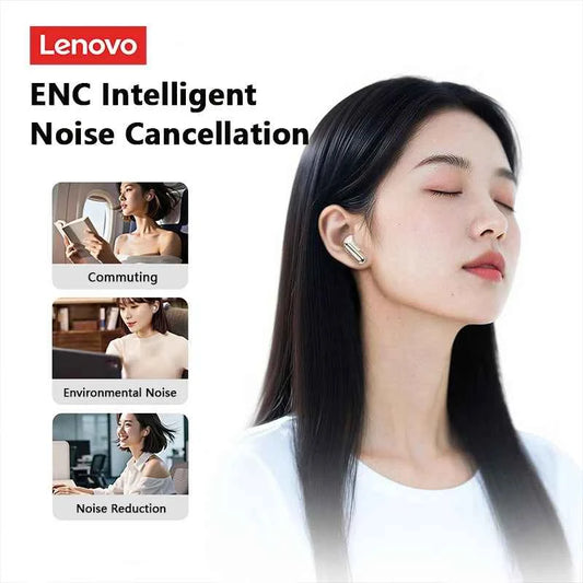 Lenovo LE208 TWS Bluetooth 6.0 Wireless Leather Earphones Stereo ENC Noise Cancelling Headphone 38ms Low Latency Gaming Headset