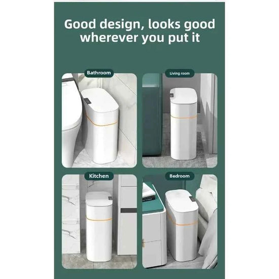 Smart sensor trash can for home use, bedroom with lid, bathroom, anti-odor, bedroom and living room