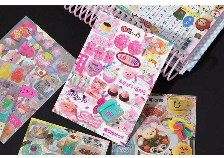 45pcs Japanese Retro Early Style Manga Cut Film Sticker Book Kawaii Girl Scrapbook Journal DIY Deco Cute Showa Phone Case Decals SS69
